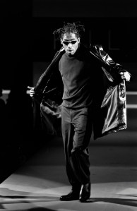 Coolio walks the Tommy Hilfiger Fall 1996 Men’s show.