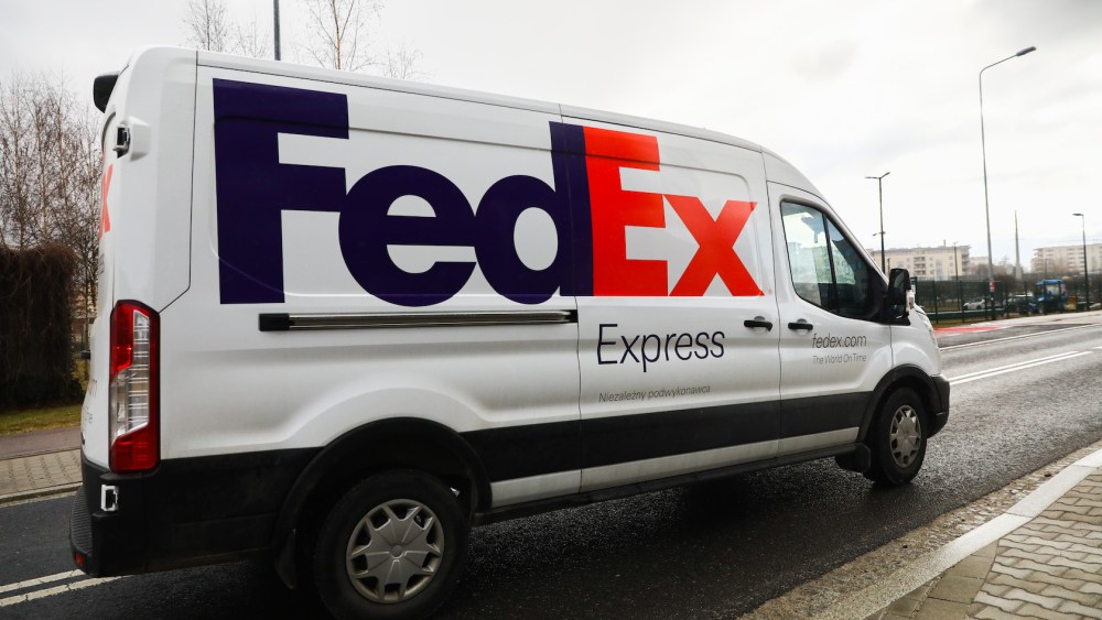 A FedEx driver was caught with $96,000 worth of merchandise that he was supposed to deliver to Detroit-area Foot Locker stores.