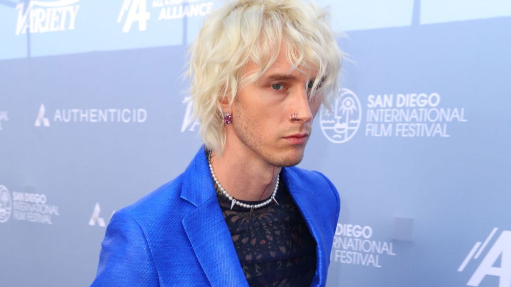 SAN DIEGO, CALIFORNIA - OCTOBER 23: Machine Gun Kelly attends the San Diego International Film Festival Spotlight Award Presentation and Screening of "Taurus" at AMC UTC 14 on October 23, 2022 in San Diego, California. (Photo by Leon Bennett/Getty Images)