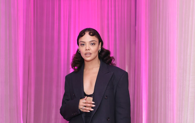 HOLLYWOOD, CALIFORNIA - OCTOBER 25: Tessa Thompson attends the Neiman Marcus debut of their 2022 holiday campaign and unveiling of fantasy gifts at Hollywood Athletic Club on October 25, 2022 in Hollywood, California. (Photo by Stefanie Keenan/Getty Images for Neiman Marcus)