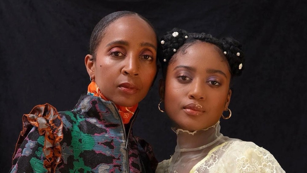 House of Aama founders Akua Shabaka and Rebecca Henry wearing pieces from the House of Aama collection.
