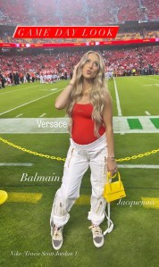 Brittany Mahomes at the Kansas City Chiefs home venue on Oct. 10.