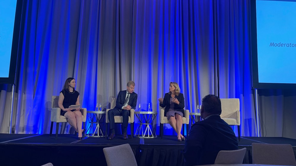Anne Bramman, far left, with Erik Nordstrom, at a Goldman Sachs panel.