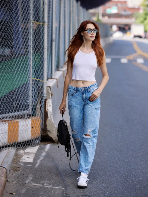 NTK, a fledgling women's denim line, is inspired by NYC girls in the 1990s