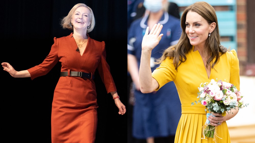 A tale of two dresses: Liz Truss and Kate Middleton wearing Karen Millen