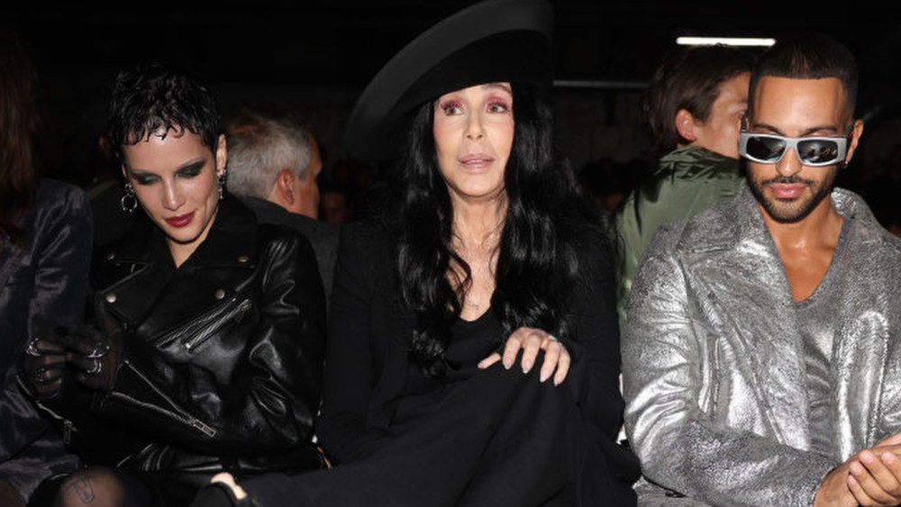 Halsey, Cher and Mahmood attend the Ann Demeulemeester spring 2023 show as part of Paris Fashion Week on Oct. 1 in Paris, France. (Photo by Pierre Suu/Getty Images)