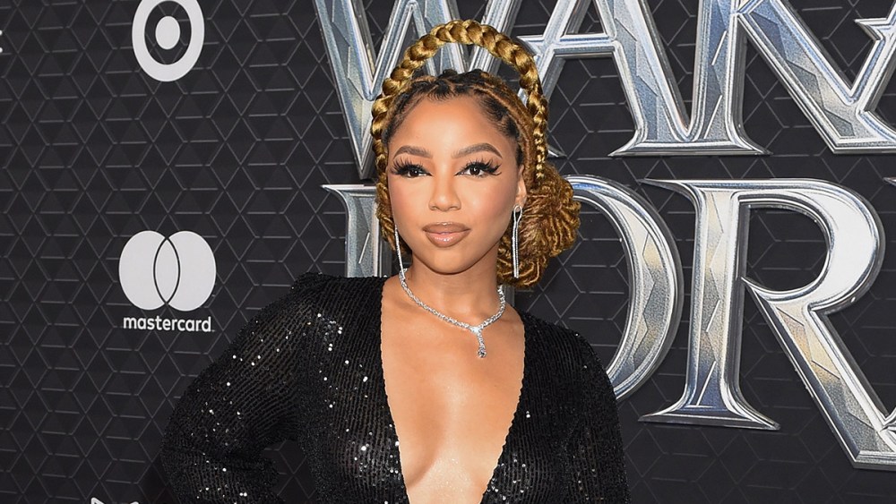 Chloe Bailey at the world premiere of Marvel Studios’ “Black Panther: Wakanda Forever” held at the Dolby Theatre on October 26, 2022 in Los Angeles, California.