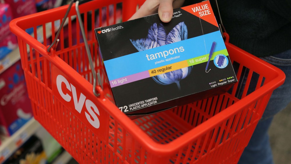 CVS Health will reduce its store brand period products by 25 percent.