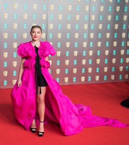LONDON, ENGLAND - FEBRUARY 02: Florence Pugh attends the EE British Academy Film Awards 2020 at Royal Albert Hall on February 02, 2020 in London, England. (Photo by Samir Hussein/WireImage)