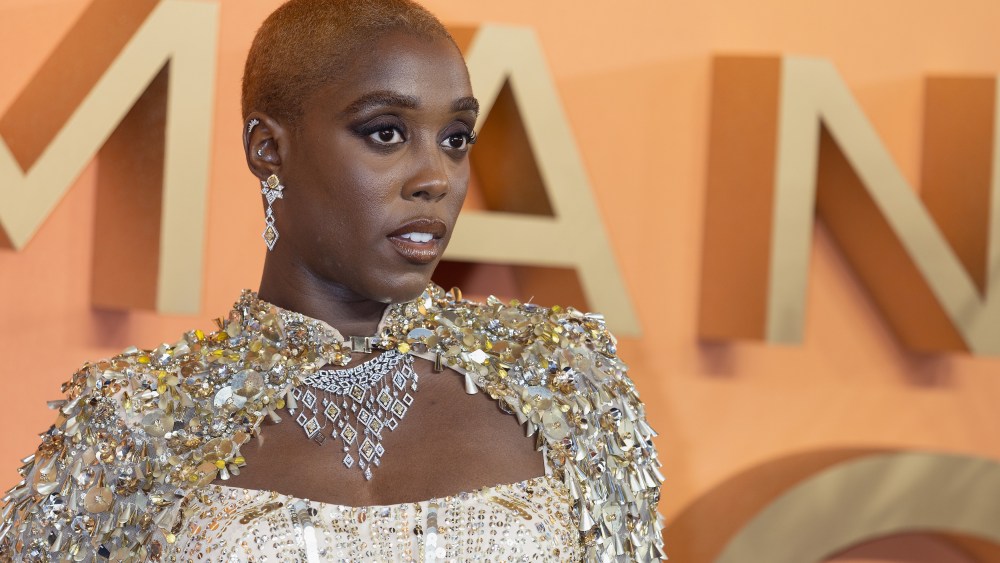 Lashana Lynch attends "The Woman King" U.K. gala screening at Odeon Luxe Leicester Square on Oct. 3 in London, England.