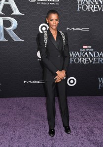 Letitia Wright at the world premiere of Marvel Studios’ “Black Panther: Wakanda Forever” held at the Dolby Theatre on October 26, 2022 in Los Angeles, California.