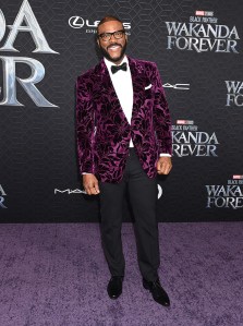 Tyler Perry at the world premiere of Marvel Studios’ “Black Panther: Wakanda Forever” held at the Dolby Theatre on October 26, 2022 in Los Angeles, California.