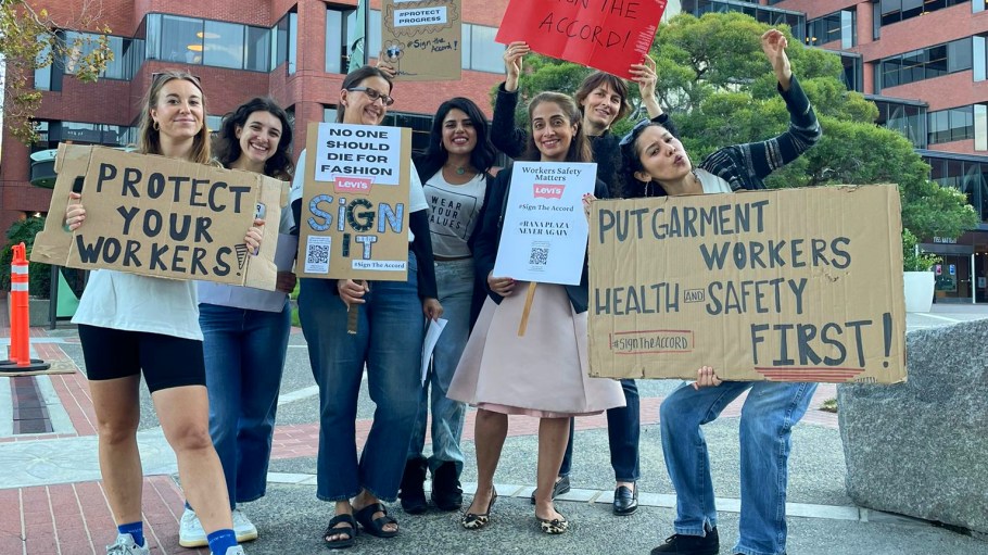 The advocacy organization Remake urged Levi's shareholder BlackRock to convince the jeans giant to sign the garment worker safety accord.