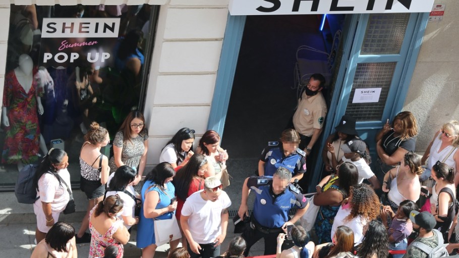Shein popup in Spain.