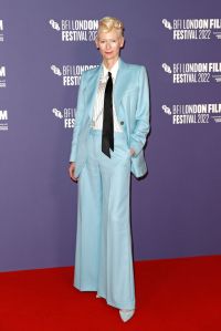 LONDON, ENGLAND - OCTOBER 06: Tilda Swinton attends "The Eternal Daughter" UK premiere during the 66th BFI London Film Festival at The Royal Festival Hall on October 06, 2022 in London, England. (Photo by John Phillips/Getty Images for BFI)