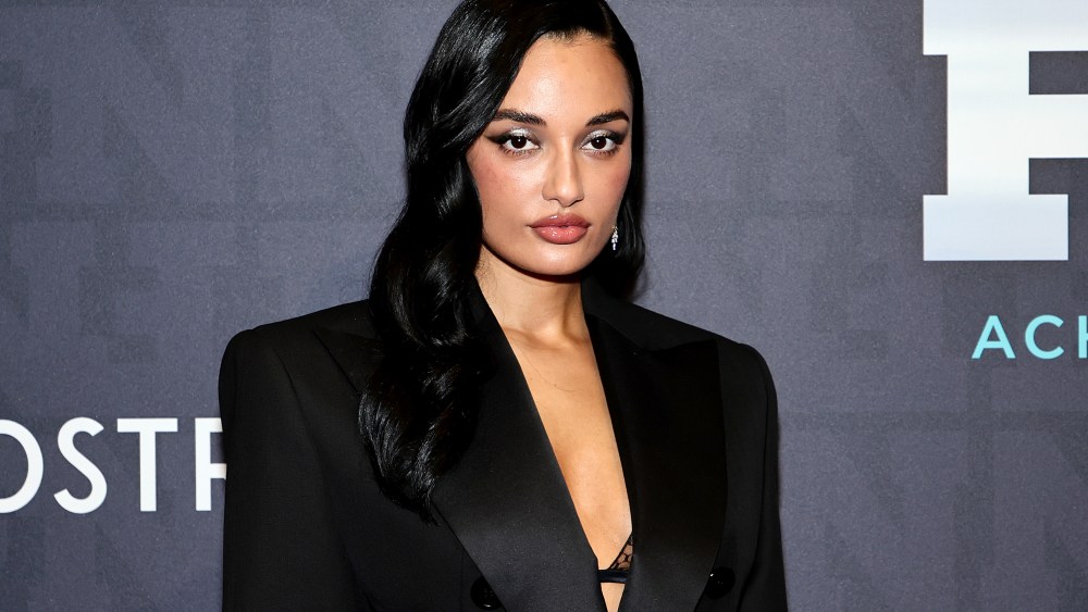 NEW YORK, NEW YORK - NOVEMBER 30: Amina Muaddi attends the 2022 Footwear News Achievement Awards at Cipriani South Street on November 30, 2022 in New York City. (Photo by Jamie McCarthy/Footwear News via Getty Images)