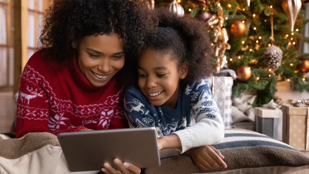 Holiday shopping online.