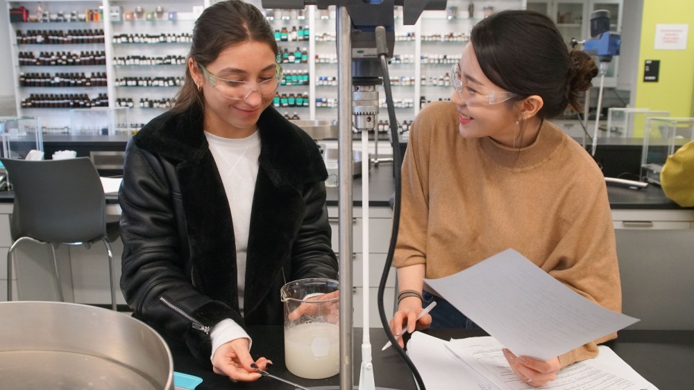 Students at work in FIT's Annette Green Fragrance Foundation Studio.