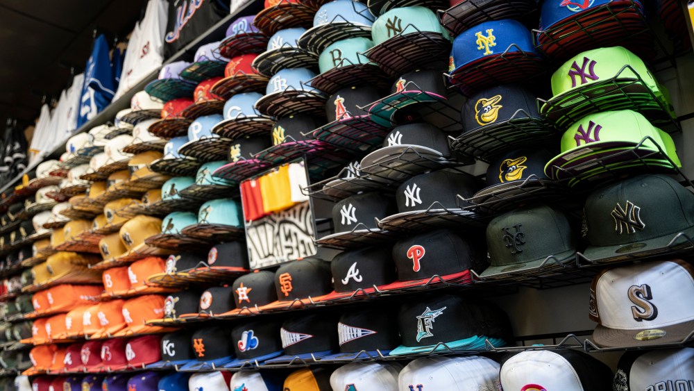 Inside the Lids store.