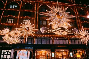 A look at Dior’s gingerbread holiday display at Harrods.