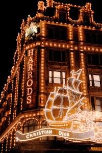A look at Dior’s gingerbread holiday display at Harrods.