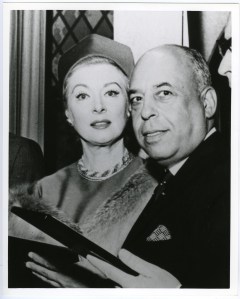 Greer Garson and Stanley Marcus, Neiman Marcus Fashion Award Ceremony, 1961.