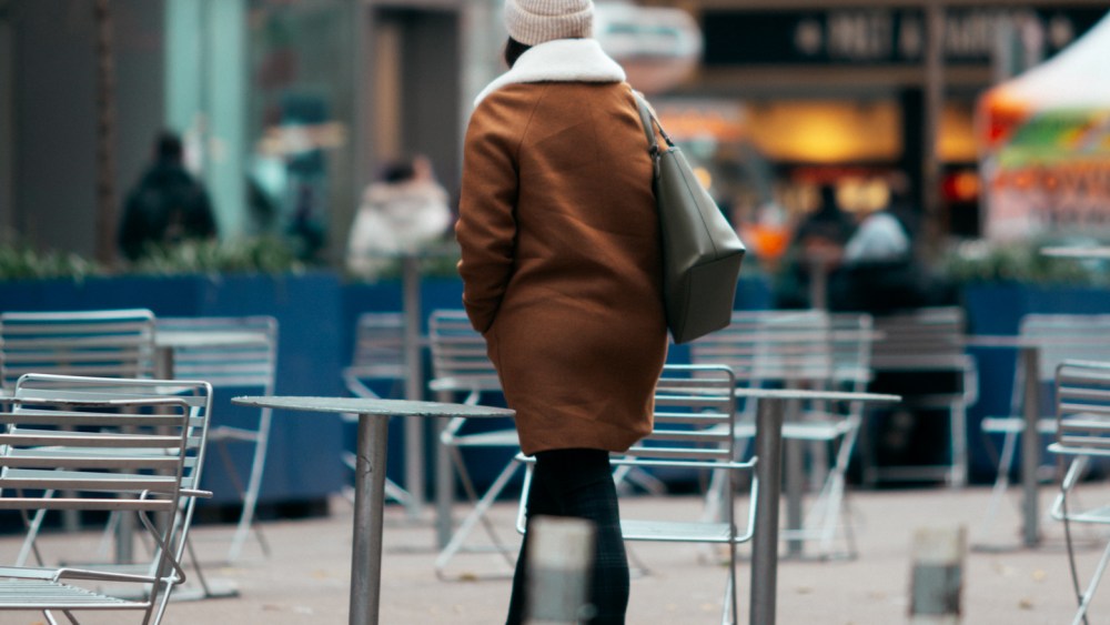 On the street in New York City.