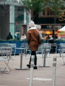 On the street in New York City.