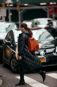 On the street in New York City.