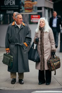 On the street in New York City.