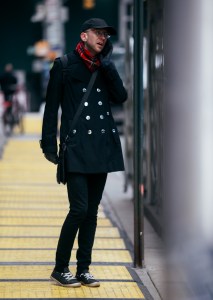 On the street in New York City.