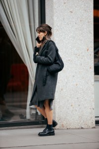 On the street in New York City.