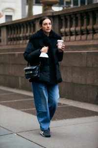 On the street in New York City.