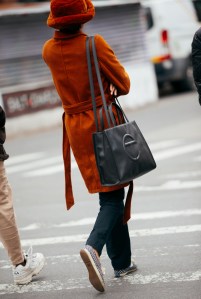 On the street in New York City.