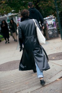 On the street in New York City.