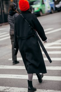 On the street in New York City.