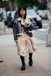 On the street in New York City.