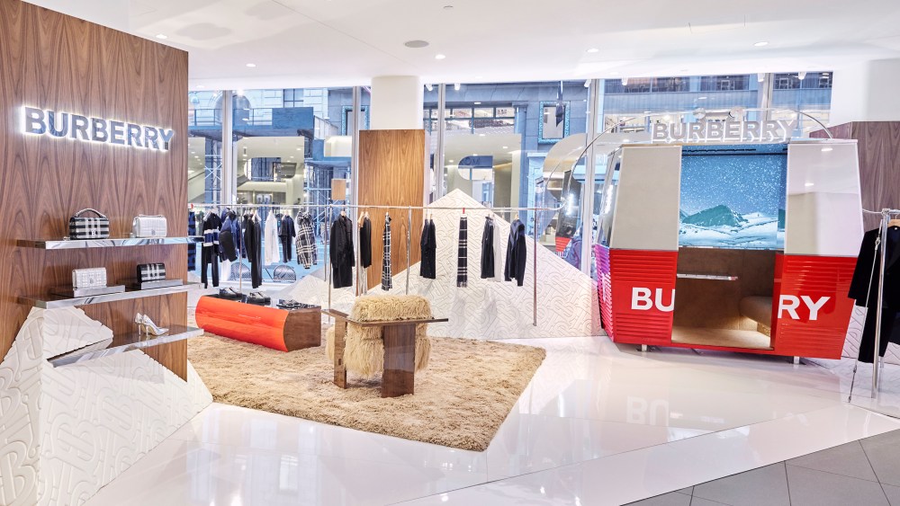 Burberry's new space at Nordstrom.
