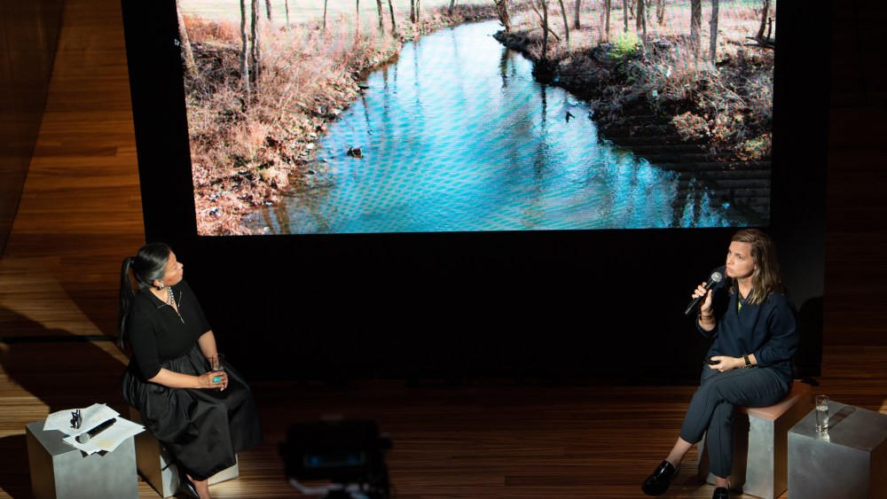 Patricia Marroquin Norby, the associate curator of Native American art at the Metropolitan, and Kate Orff, founding principal and partner at SCAPE at Prada's "Possible Conversations" series "Shaping Water."