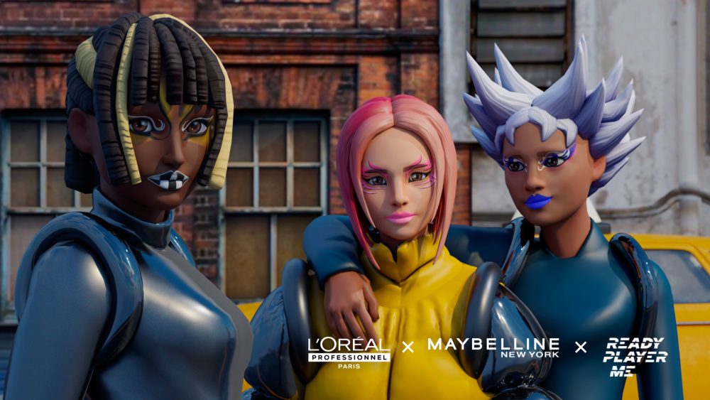 L'Oréal Professionnel and Maybelline New York's hair and makeup looks, now available on Ready Player Me.