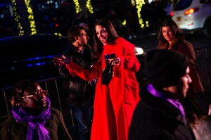 Julia Loomis at the opening ceremony for Saks Fifth Avenue’s Holiday Windows and Light show on November 22, 2022 in New York City.