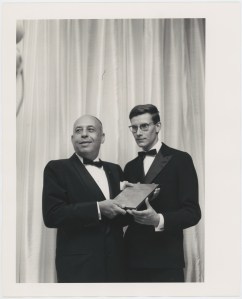 Stanley Marcus and Yves Saint Laurent, 1958.
