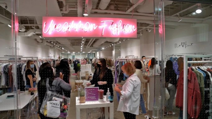 UnCommon Fashion's showroom at the March 2021 show in the Dallas Market Center.