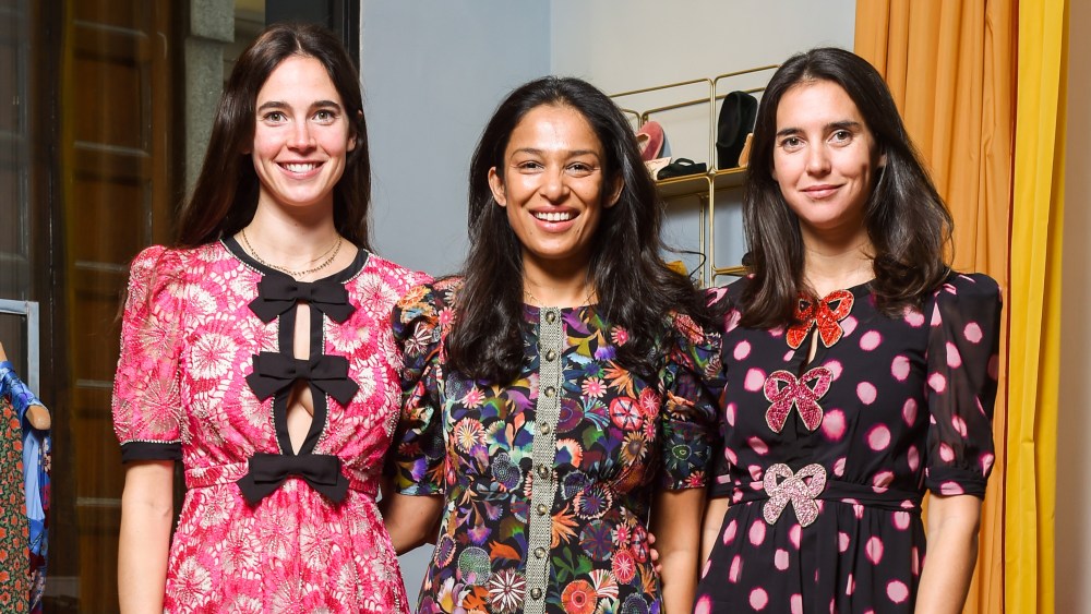 Vera Arrivabene, Saloni Lodha, Viola Arrivabene at the ViBi Venezia store in Milan.