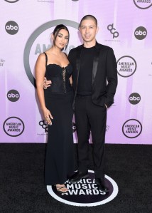 Aleena Miller and Noel Miller at the 2022 American Music Awards held at the Microsoft Theater at L.A. Live on November 20, 2022 in Los Angeles, California.