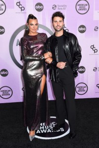 Tezza and Cole Herrmann at the 2022 American Music Awards held at the Microsoft Theater at L.A. Live on November 20, 2022 in Los Angeles, California.