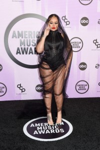 Latto at the 2022 American Music Awards held at the Microsoft Theater at L.A. Live on November 20, 2022 in Los Angeles, California.