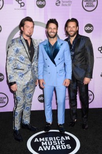 Parmalee at the 2022 American Music Awards held at the Microsoft Theater at L.A. Live on November 20, 2022 in Los Angeles, California.