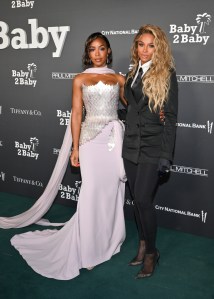 Kelly Rowland and Ciara at the 2022 Baby2Baby Gala held at Pacific Design Center on November 12, 2022 in Los Angeles, California.