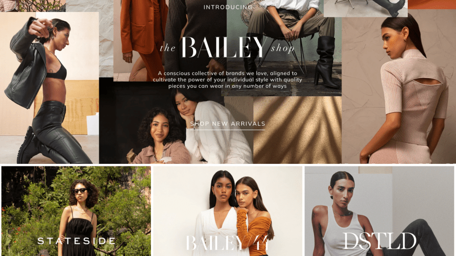 The new Bailey Shop offers access to merchandise from Stateside, Bailey 44 and Dstld.